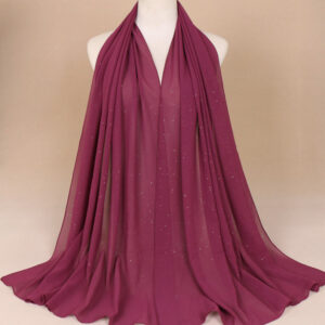 Shocking Pink Gliter Georgette Hijab