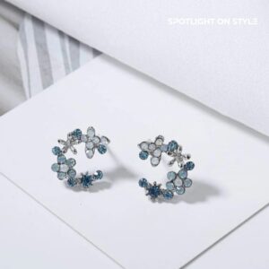 Sapphire Floral Studs