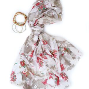 HAZEL - FLORET Silver Foil Print Hiajb