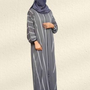 GREY STRIDE – FRONT OPEN ABAYA