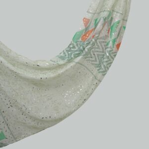 Mint Mirage - MIRA Silver Foil Print Lawn Hijab
