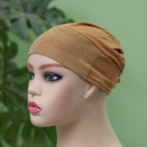 Gold Beige Glitter Tube Cap